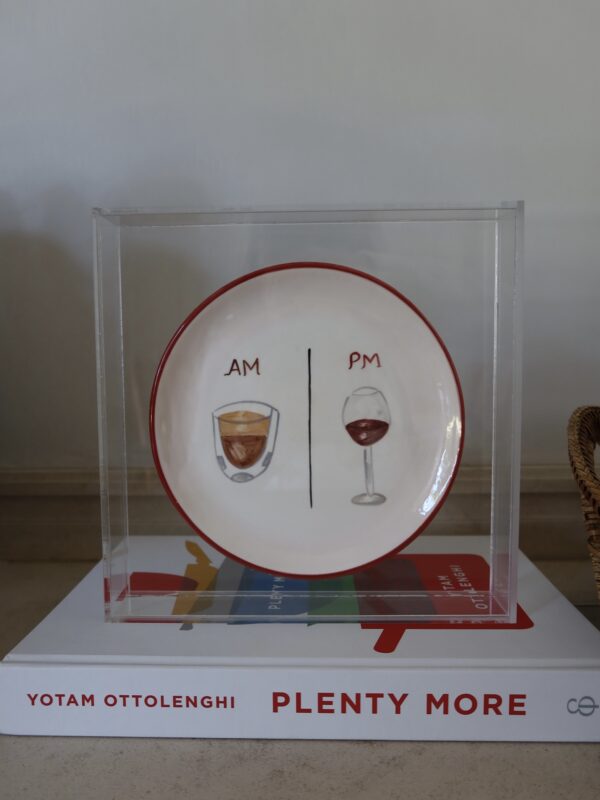 Acrylic Piece | AM. PM – borda vinho