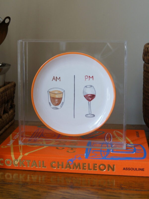 Acrylic Piece | AM.PM – borda laranja