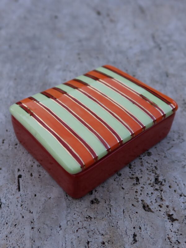 Striped box | Laranja e vermelha